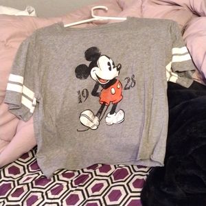Gray Mickey Mouse Shirt Medium